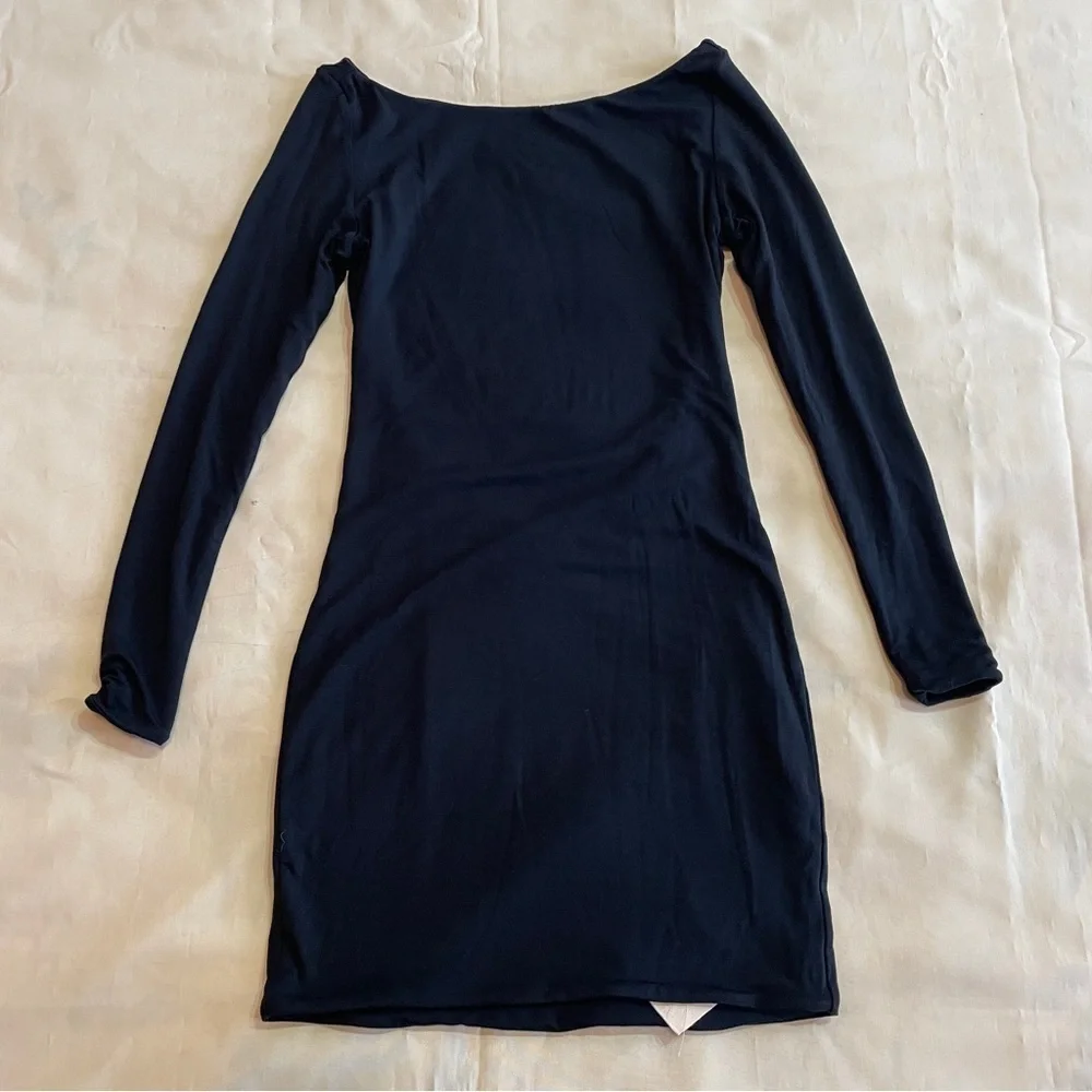 NEW! Ser.O.Ya- Black Backless Long Sleeve Mini Siobhan Dress Size Small